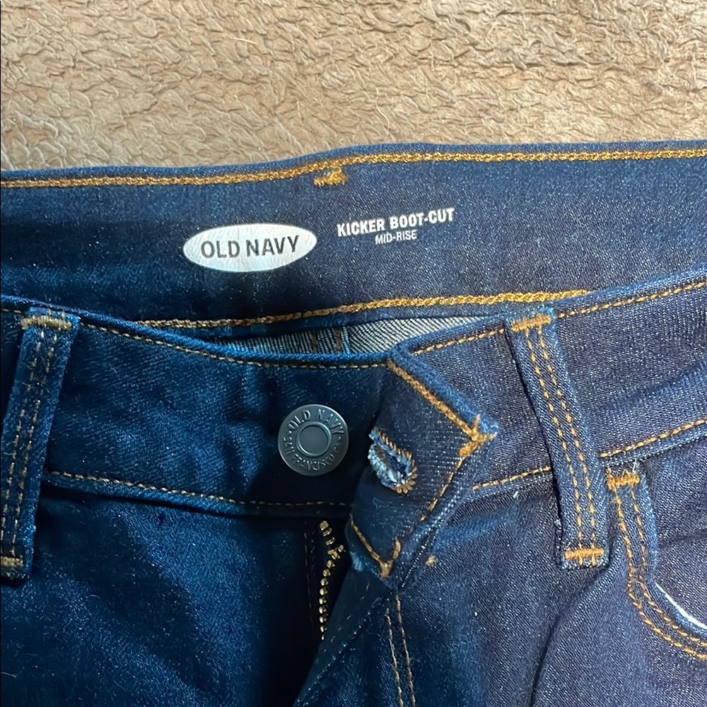 Old Navy Navy Blue Boot-Cut Jeans